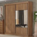 Ver imagem 1 de Guarda Roupa Casal Ambiente Sienna 2 Portas 4 Gavetas Cumaru 23 com Espelho – Novo Horizonte
