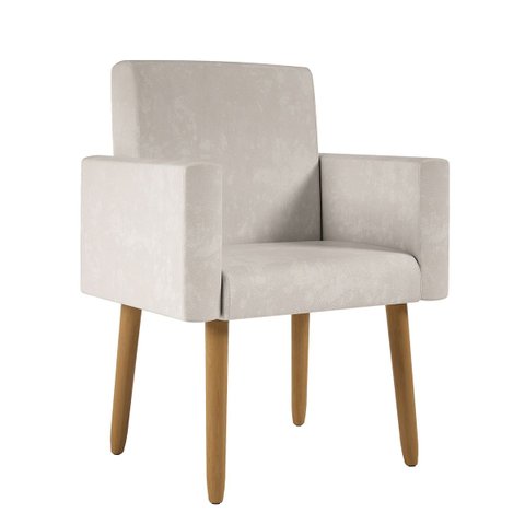 Poltrona Decorativa - Cadeira Escritório - Black Friday Cor:bege;