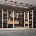 Ver imagem 1 de Guarda-roupa Closet Modulado Arizona 6 Gavetas 405cm Multimóveis Mp4785 Branco/madeirado