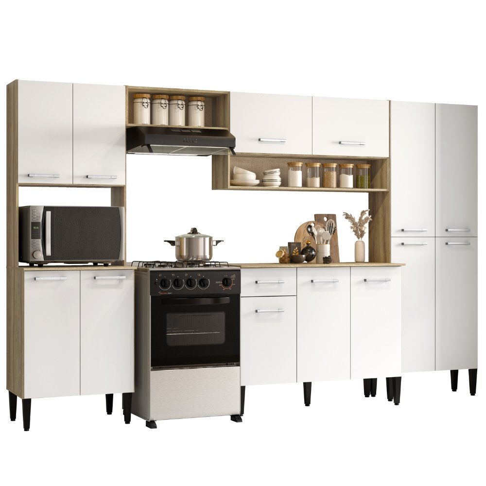 Cozinha Completa com Armário e Balcão Arizona Plus Carraro