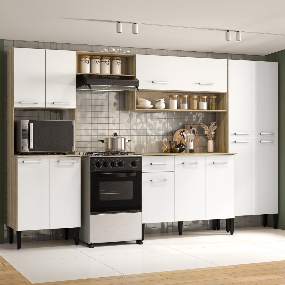 Cozinha Completa com Armário e Balcão Arizona Plus Carraro