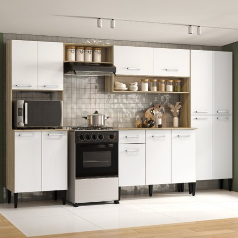 Cozinha Completa com Armário e Balcão Arizona Plus Carraro
