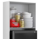 Ver imagem 7 de Paneleiro Torre Quente 4 Portas 1 Gaveta 172x61 Cm Bali Branco