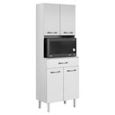 Ver imagem 1 de Paneleiro Torre Quente 4 Portas 1 Gaveta 172x61 Cm Bali Branco