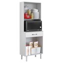 Ver imagem 5 de Paneleiro Torre Quente 4 Portas 1 Gaveta 172x61 Cm Bali Branco