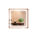 Ver imagem 1 de Espelho Quadrado 70x70 cm Jateado LED 3 Cores Touch Moderno