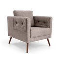 Ver imagem 2 de Poltrona para Sala de Estar 72cm X 78cm Mdf Marrom Mesclado