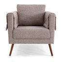Ver imagem 4 de Poltrona para Sala de Estar 72cm X 78cm Mdf Marrom Mesclado