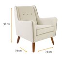 Ver imagem 3 de Poltrona para Sala de Estar 90cm X 73cm Tarsila