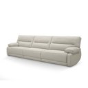 Ver imagem 1 de Sofá Sala de Estar Reclinável Retrátil Elétrico 333cm Swift Linho Braque Offwhite G81 - Gran Belo