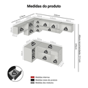 Ver imagem 6 de Armário de Cozinha Completa de Canto Suspenso 405 cm Preto Nice Madesa 04