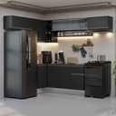 Ver imagem 1 de Armário de Cozinha Completa de Canto Suspenso 405 cm Preto Nice Madesa 04