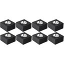 Ver imagem 1 de Jogo 8 Luminárias Plafons Pretos de Sobrepor Box 17cm GU10 Dital 12W