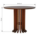 Ver imagem 2 de Mesa de Jantar Denver Tampo Redondo Ø100 Amêndoa