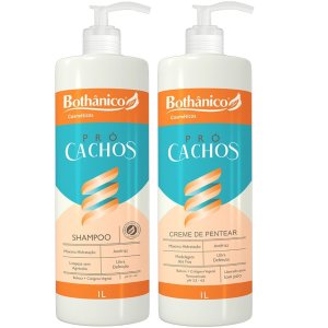 Kit Pró Cachos Shampoo + Creme de Pentear 1l Bothanico