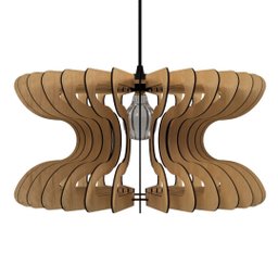 Luminária Teto tipo Pendente COBRA MDF - Completa - 2