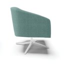 Ver imagem 2 de Cadeira Sala de Jantar Giratória Base Cromada Stella Bouclê D03 - D'Rossi Cor Menta
