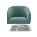 Ver imagem 3 de Cadeira Sala de Jantar Giratória Base Cromada Stella Bouclê D03 - D'Rossi Cor Menta