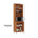 Ver imagem 3 de Paneleiro 2 Portas Nicho para Forno Canela Bege/Cinamomo/Off White