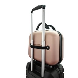 Kit Mala de Bordo mais Frasqueira Rígida ABS - Gladiador A7 Cor: Rose Gold - 6