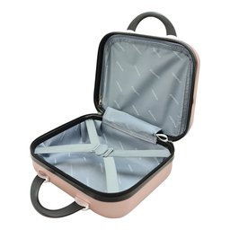 Kit Mala de Bordo mais Frasqueira Rígida ABS - Gladiador A7 Cor: Rose Gold - 5