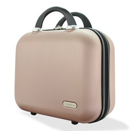 Kit Mala de Bordo mais Frasqueira Rígida ABS - Gladiador A7 Cor: Rose Gold - 3