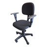 Cadeira de Escritório Secretária, Base Giratória, Braços Reguláveis, Tecido Jserrano Cor Preto - 5