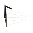Ver imagem 3 de Varal Retrátil Preto de Metal para Parede ou Muro com Alta Capacidade de Peso 90kg