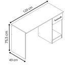 Ver imagem 2 de Escrivaninha com 1 Gaveta e Nicho 120cm Multimóveis CR25356 Mel/Branco