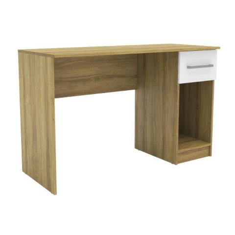 Escrivaninha com 1 Gaveta e Nicho 120cm Multimóveis CR25356 Mel/Branco