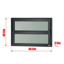 Ver imagem 2 de Basculante Alumínio 40 x 40 Elite V.Boreal Preto Brimak