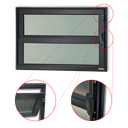 Ver imagem 3 de Basculante Alumínio 40 x 40 Elite V.Boreal Preto Brimak