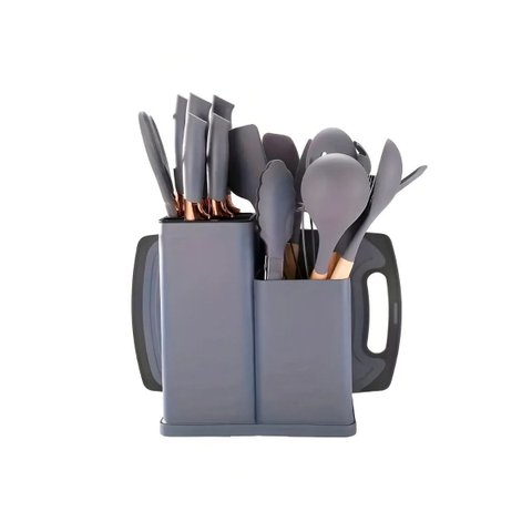 Conjunto de Utensilios de 19pc Cinza