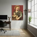 Ver imagem 2 de Quadro Decorativo Santa Inês - 70x50cm:moldura Branca