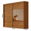 Ver imagem 2 de Guarda Roupa Casal Belmonte 2 Portas 8 Gavetas com Espelho Cinamomo - Novo Horizonte