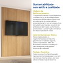 Ver mais imagens de Painel Liso para TV 65 Polegadas Planejado 160x230cm Aruá CabeCasa MadeiraOriginals Marrom/Jatobá