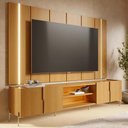 Ver imagem 1 de Painel para TV com Rack Gior Naturale C05 75 Polegadas MDF MDP LED Marrom Mpozenato