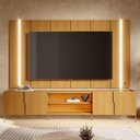 Ver mais imagens de Painel para TV com Rack Gior Naturale C05 75 Polegadas MDF MDP LED Marrom Mpozenato