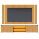 Ver imagem 3 de Painel para TV com Rack Gior Naturale C05 75 Polegadas MDF MDP LED Marrom Mpozenato