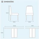 Ver imagem 2 de Conjunto Sala De Jantar 6 Cadeiras Mel Off White Nude