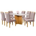 Ver imagem 7 de Conjunto Sala De Jantar 6 Cadeiras Mel Off White Nude