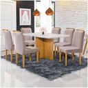 Ver imagem 1 de Conjunto Sala De Jantar 6 Cadeiras Mel Off White Nude