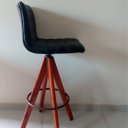 Ver imagem 1 de Kit 2 Banquetas Imperatriz Giratória Gourmet-Assento Corino preto
