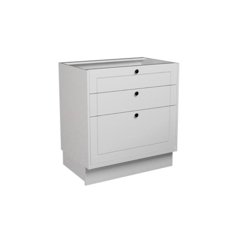Balcão de Cozinha Évora Ph 3120 C/ 3 Gavetas S/ Tampo 80cm Branco - Herval