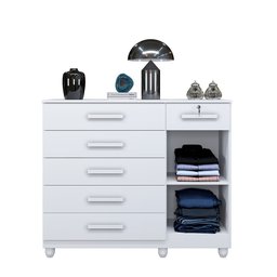 Cômoda Milão 6 Gavetas Mdp Benetil Branco - 3