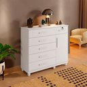 Ver imagem 1 de Cômoda Milão 6 Gavetas Mdp Benetil Branco