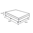 Ver imagem 4 de Cama Box com Baú Casal Homequeen Suede Marrom 41x138x188 Suporte 150kg Tratamento