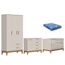 Ver imagem 1 de Quarto de Bebê Flip Areia Acetinado com Colchão - Reller
