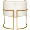 Poltrona Dália Luxo Moderna Estofada Design Sofisticado com Base de Ferro Dourado Corano - 7