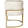Poltrona Dália Luxo Moderna Estofada Design Sofisticado com Base de Ferro Dourado Corano - 6